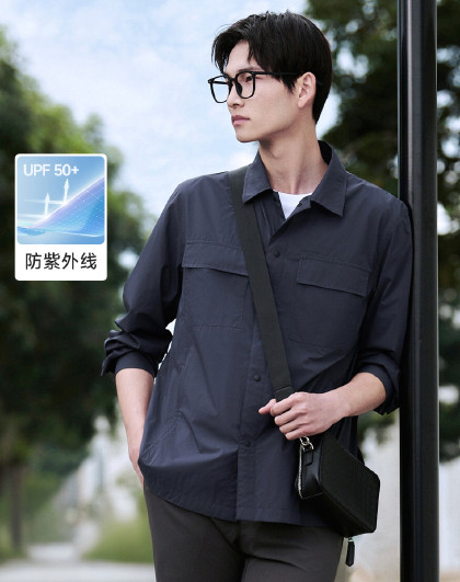 【防紫外线】春夏季男士透气干爽易打理衬衫款商务休闲夹克外套