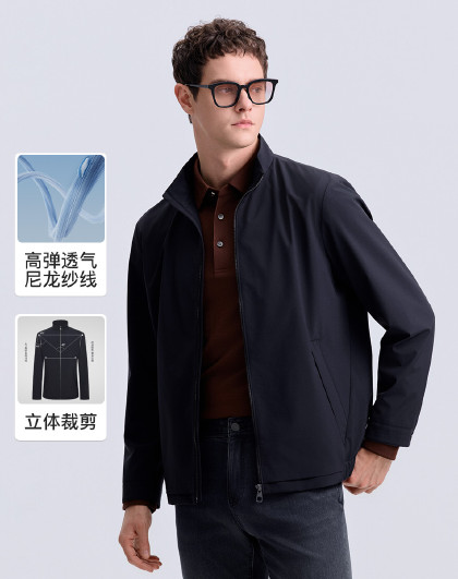 【高弹透气】春季男士耐磨防刮百搭时尚商务休闲夹克衫外套