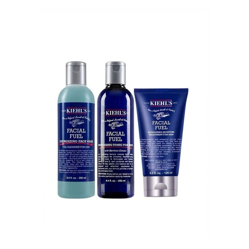 Kiehl's/科颜氏 男士保湿三件套护肤品 爽肤水250ml+洁面啫喱250ml+保湿乳液125ml (GN)