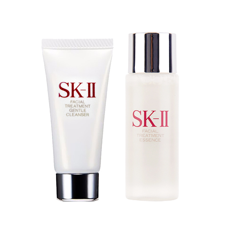 SK-II 小样组合两件套体验装 氨基酸洗面奶温和洁面乳20g+护肤精华露神仙水青春露30ml (GN)