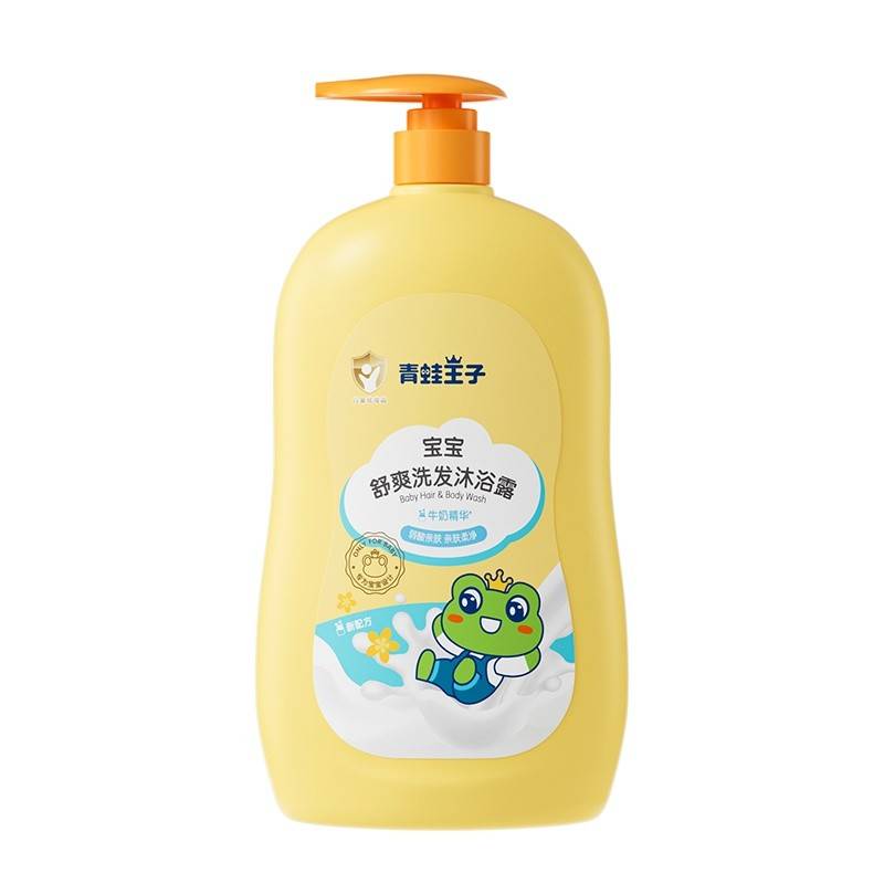 青蛙王子 宝宝舒爽洗发沐浴露(牛奶精华)500ml 113303006-0004
