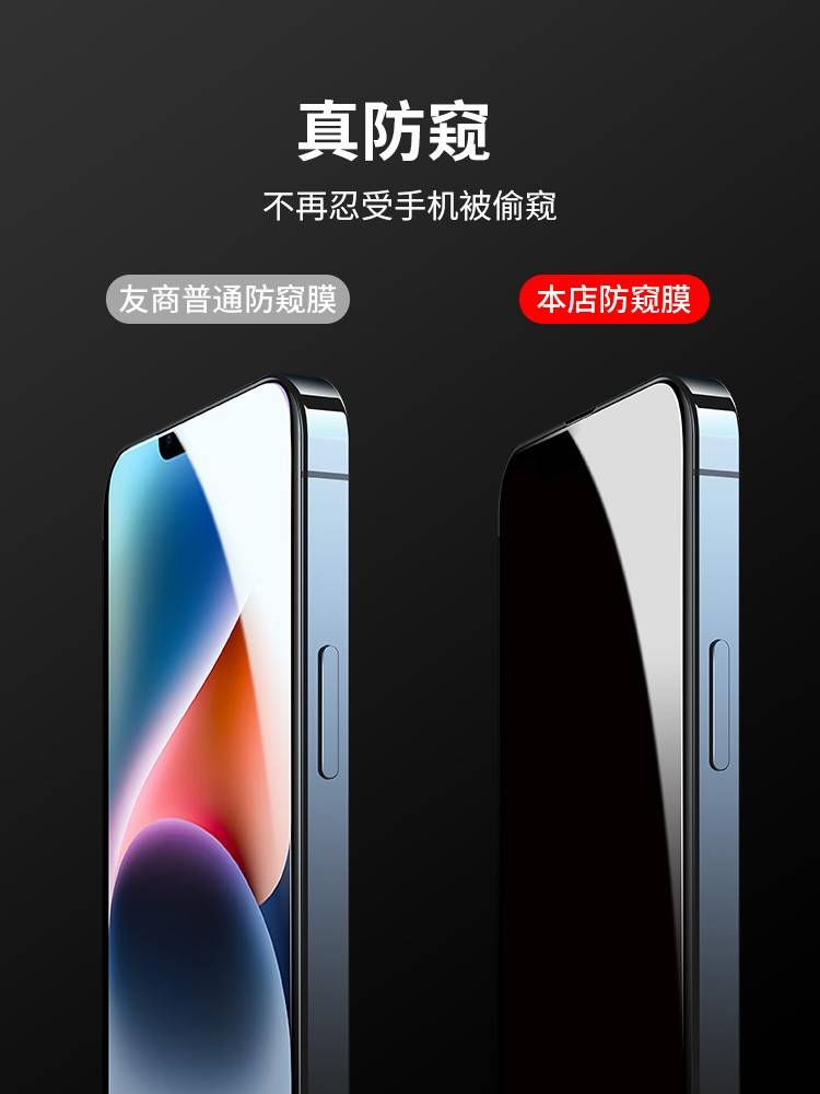 【不包邮】适用苹果14防窥钢化膜iphone14pro防窥膜14promax手机膜plus防偷窥新款360十四max全屏pm抗摔p偷窥防窥屏贴膜