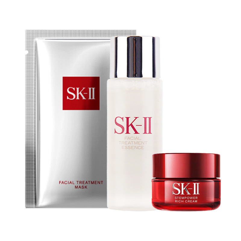 SK-II 小样组合体验套装 大红瓶面霜15ml+护肤精华露神仙水青春露30ml+前男友面膜*1片 (GN)