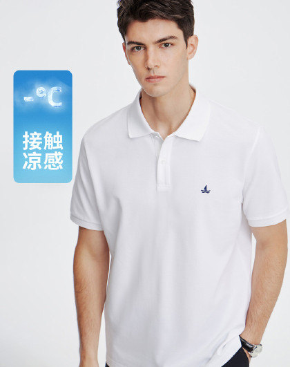 【张新成明星同款】小帆船 凉感珠地翻领t恤男女同款Polo衫