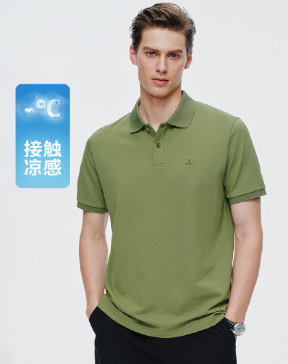 【张新成明星同款】小帆船 凉感珠地翻领t恤男女同款Polo衫
