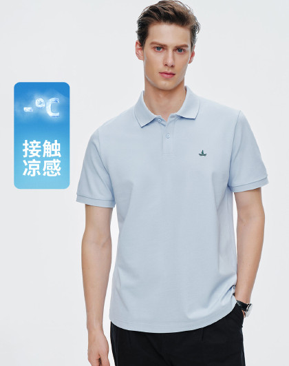 【张新成明星同款】小帆船 凉感珠地翻领t恤男女同款Polo衫