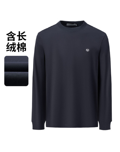 【棉柔舒适】春款新款抑菌含长绒棉基础款卫衣T恤男士长袖T恤衫