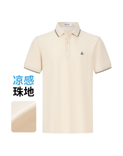 【凉感抑菌防螨】意大利小帆船短袖翻领T恤男珠地透气Polo衫