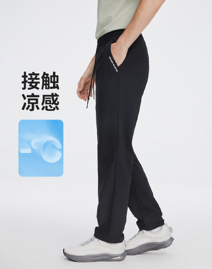 【专柜同款】春夏新款休闲户外高弹力系绳百搭直筒裤男式休闲裤