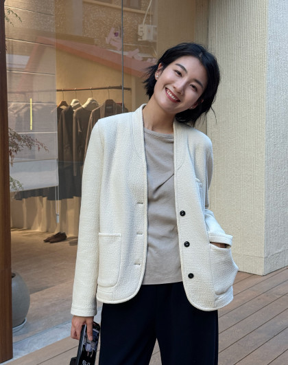 米色宽松休闲开衫外套女2026新款春季设计感小众高级感上衣