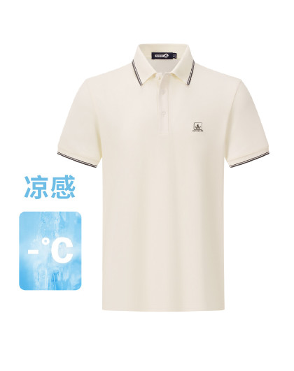 【凉感珠地】意大利小帆船 夏季简约印花透气短T恤男Polo衫