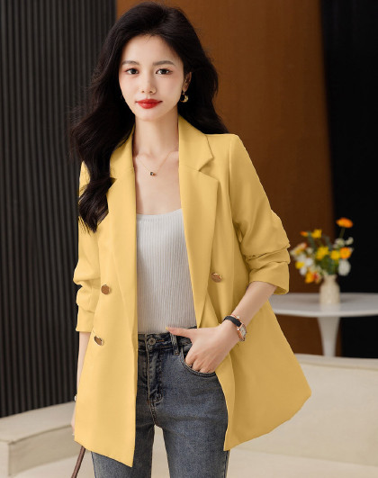 女装中长款小西装女春秋气质百搭通勤高端显瘦女式外套