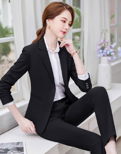 【上衣+裤】西服套装女时尚修身两件套西装套装休闲商务女士套装