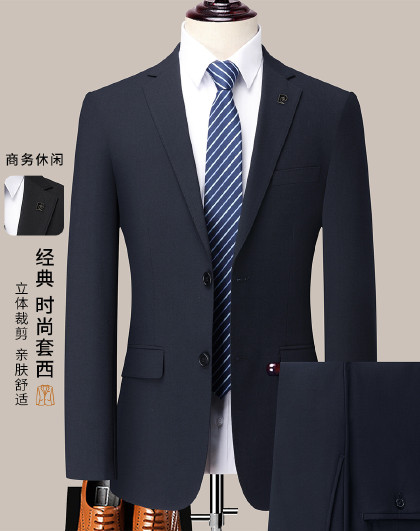 【轻商务经典系列】春秋热销婚庆含垫肩质感男士礼服西服套装