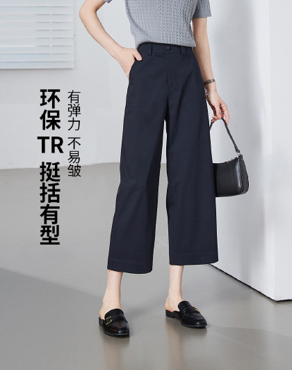 【梨形天菜TR凉感】藏肉遮胯薄休闲裤子女26夏新八分直筒裤