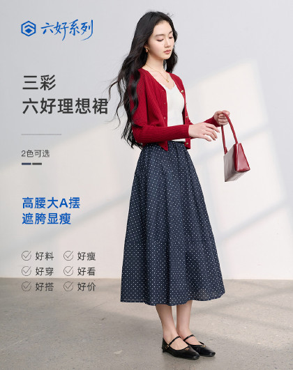 【六好理想裙】2026春夏款设计感高腰A字裙长裙纯棉高级感Z