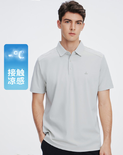 【含桑蚕丝】意大利小帆船 春夏运动休闲短袖翻领T恤男Polo