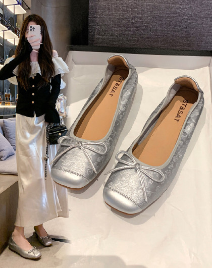 【软底软面】舒适新中式浅口单鞋妈妈鞋芭蕾鞋通勤鞋女单鞋女鞋子