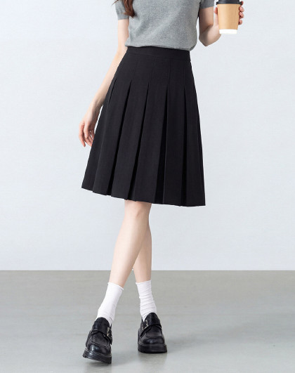 高级感气质百褶裙女2026年夏季学院风显瘦百搭舒适半身裙女