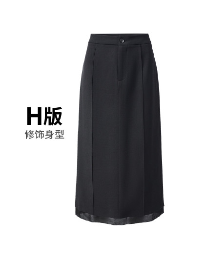【开叉裙】意大利小帆船 春季时尚通勤中长款半裙女士半截裙