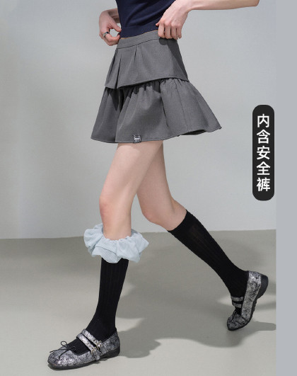 设计感蛋糕裙百搭小个子高腰蓬蓬裙2026夏（带安全裤）半截裙