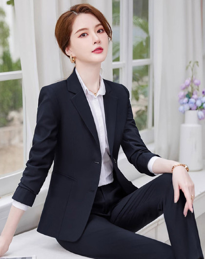 【上衣+裤】西服套装女时尚修身两件套西装套装休闲商务女士套装