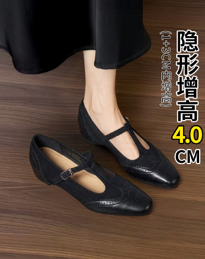 【隐形内增高】玛丽珍鞋女2026春夏百搭新潮流T字带单鞋女鞋