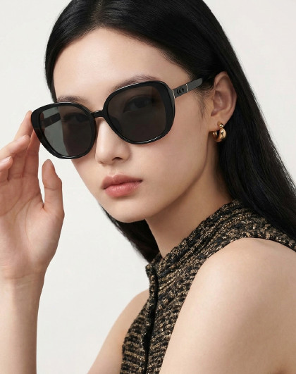 【商场同款】菲拉格慕新品时尚显瘦墨镜女款大框太阳镜潮流百搭