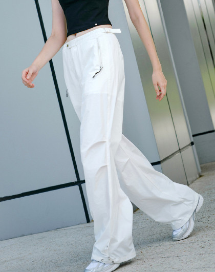 【户外机能】意大利小帆船 春夏薄款宽松伞兵裤运动直筒休闲裤女