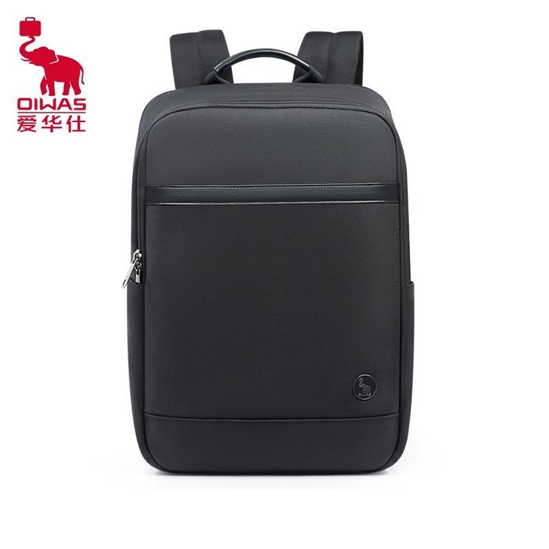 爱华仕（OIWAS）移动办公系列 14英寸商务电脑包旅行通勤包OCB4489GA 黑色