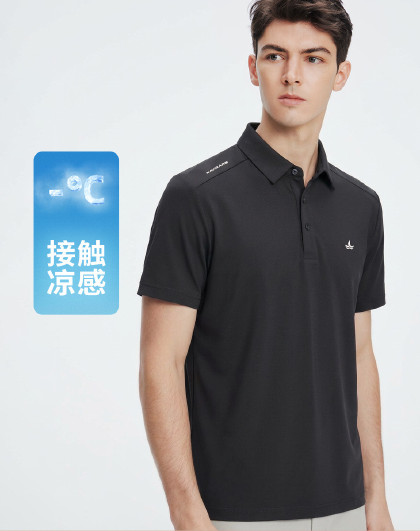 【含桑蚕丝】意大利小帆船 春夏运动休闲短袖翻领T恤男Polo