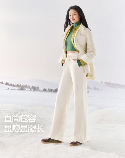 白色裤子卫裤女夏季垂感百搭小个子显瘦高腰阔腿裤休闲裤运动风