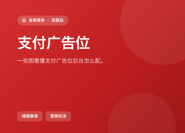 一张图看懂 支付广告位 在后台怎么配